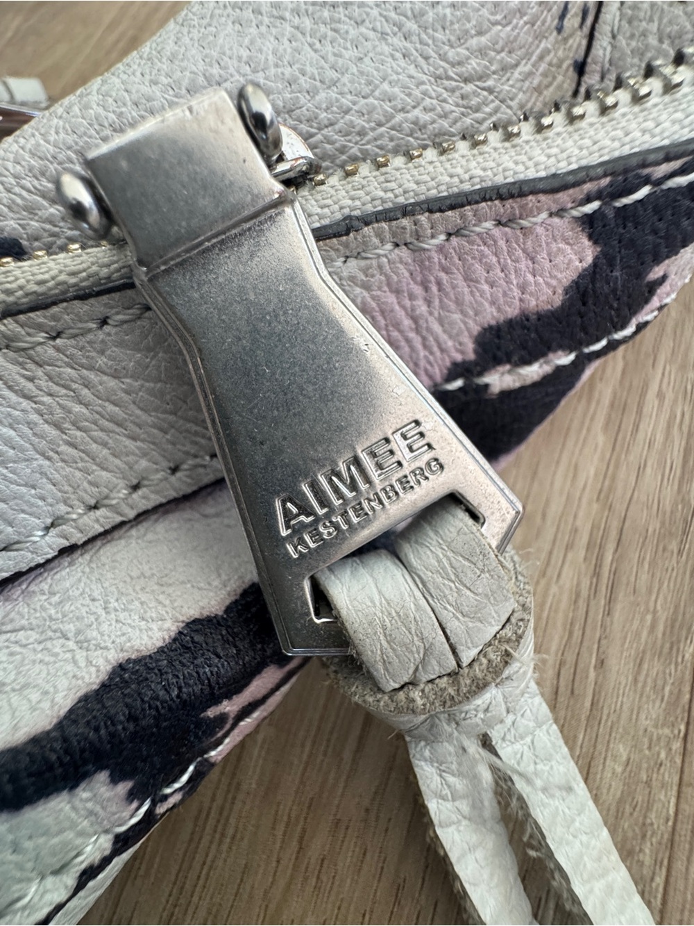 AIMEE KESTENBERG PEBBLE LEATHER HOBO GENNY LAVENDAR SNAKE - Picture 6 of 16